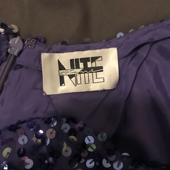 Vintage Purple Sequin Dress - Picture 3 of 3